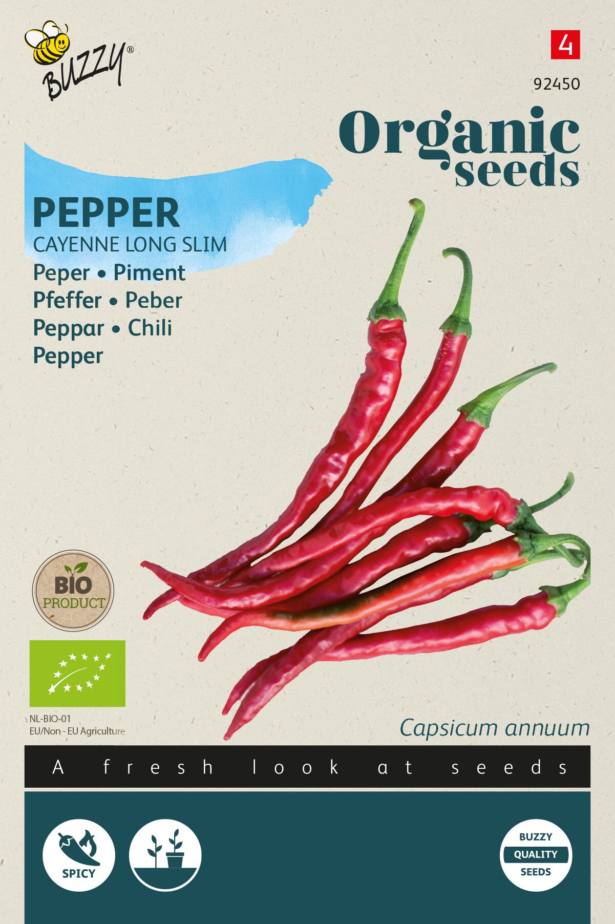 Buzzy® Organic Peper Cayenne long slim (BIO)