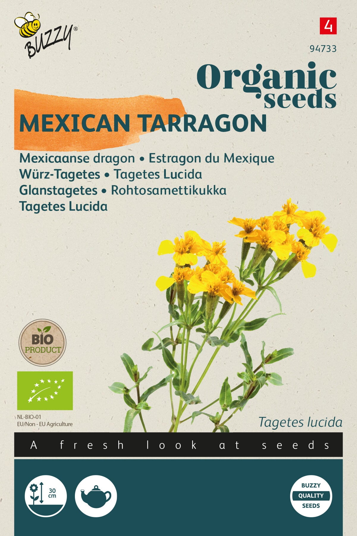 Buzzy® Organic Tagetes Lucida, Mexicaanse dragon (BIO)