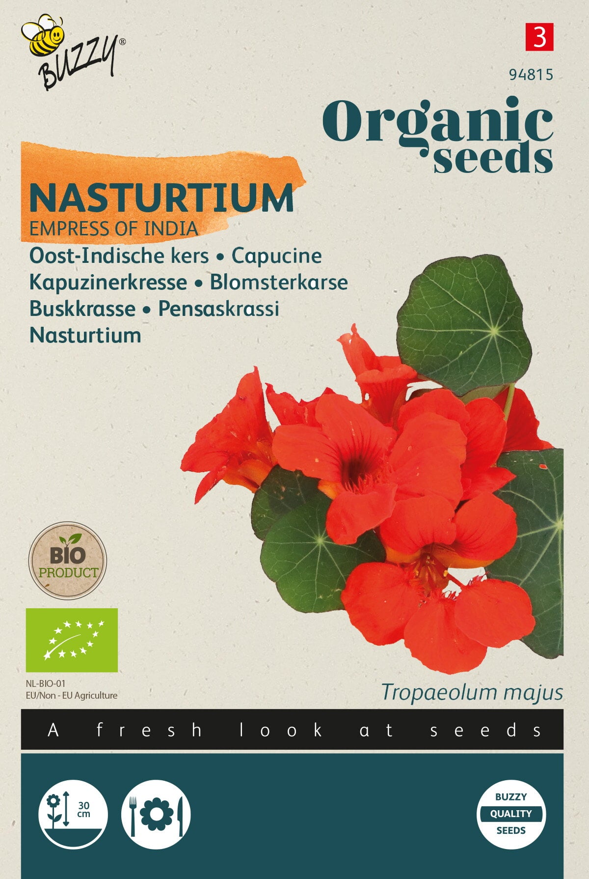 Buzzy® Organic Tropaeolum, Empress of India (BIO)