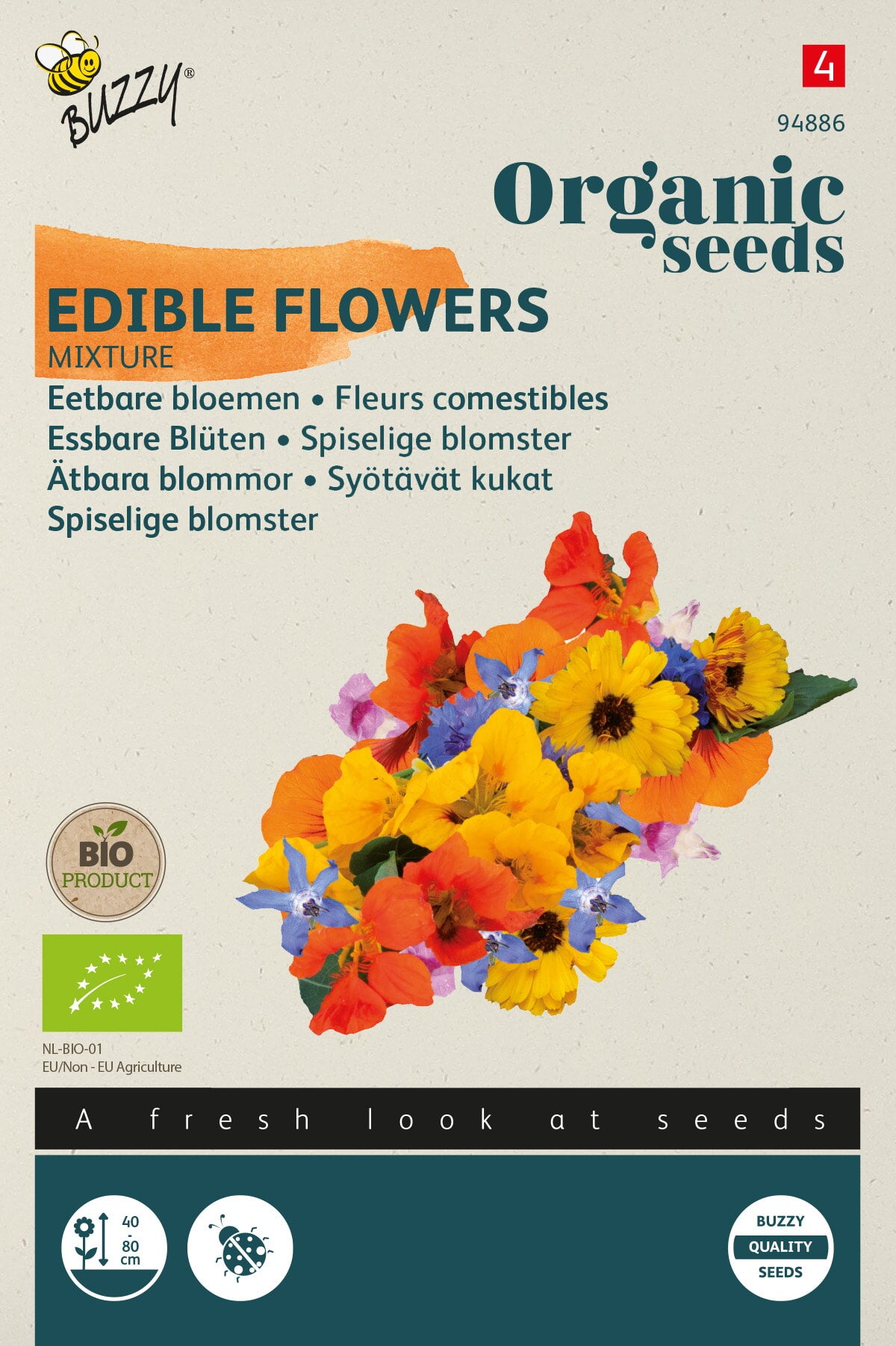 Buzzy® Organic Mengsel Eetbare Bloemen (BIO)