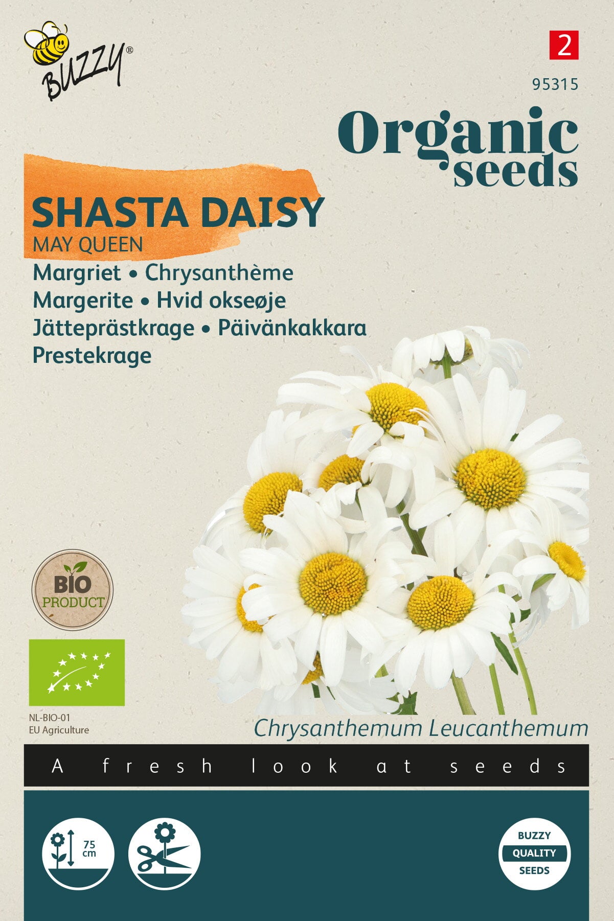 Buzzy® Organic Chrysanthemum, Margriet May Queen (BIO)