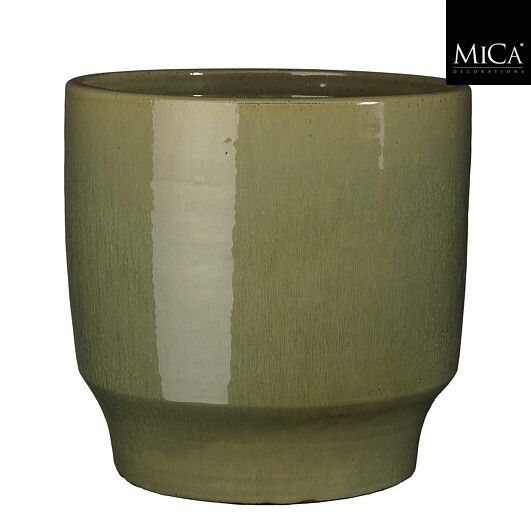 Diaz pot rond groen - h32xd31cm