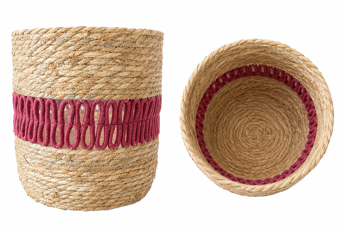 Fernandez mand rond d.rood - h21xd21cm