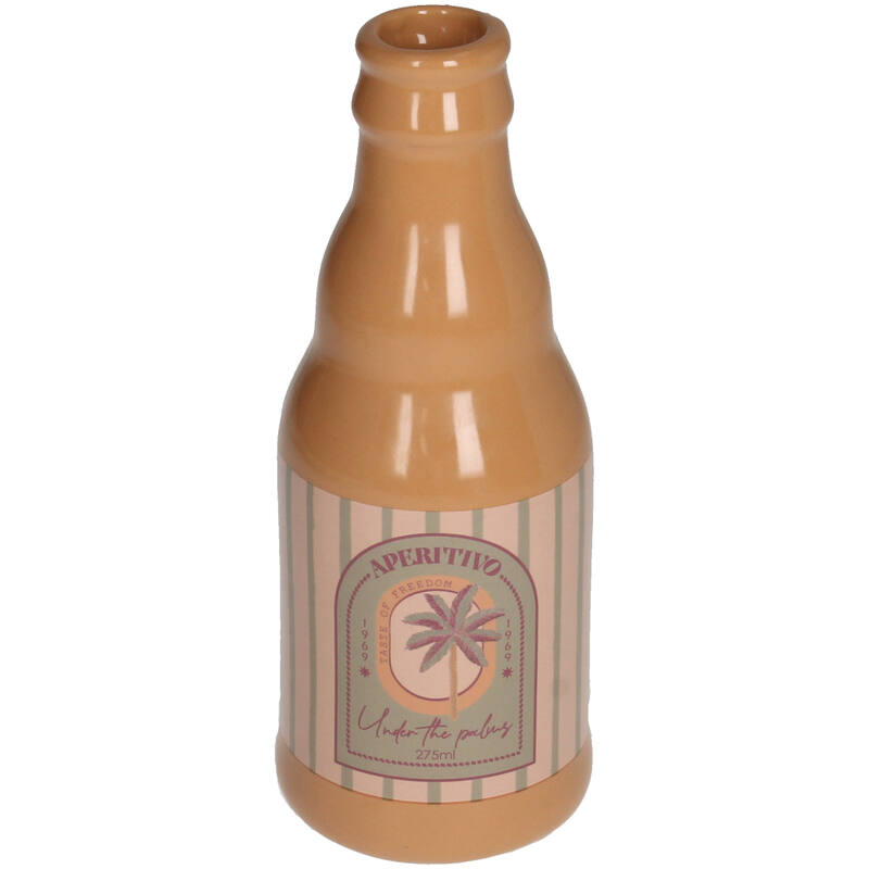 Vaas Aperitivo Palm Aardewerk Elfenbein 6.8 x 6.8 x 17.8 cm