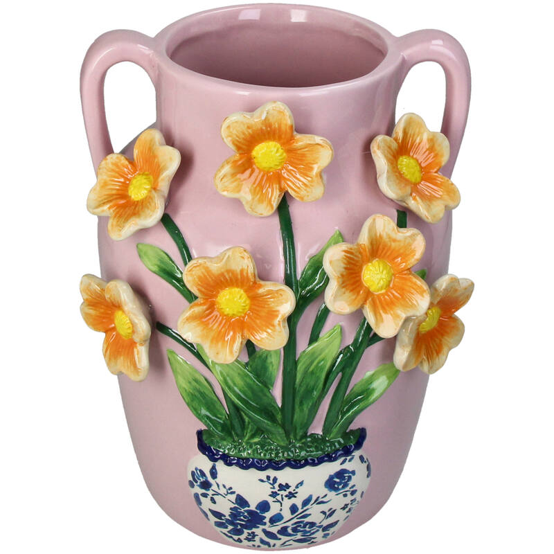 Vaas Bloemen Dolomiet Multi 20x20.5x25.3cm