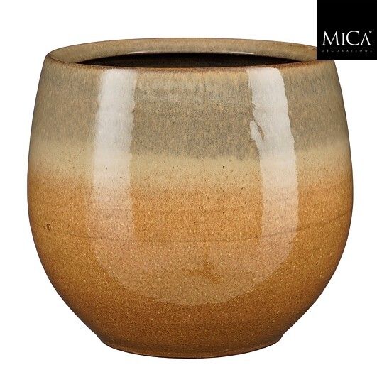 Vanda pot rond l.bruin - h24xd28cm