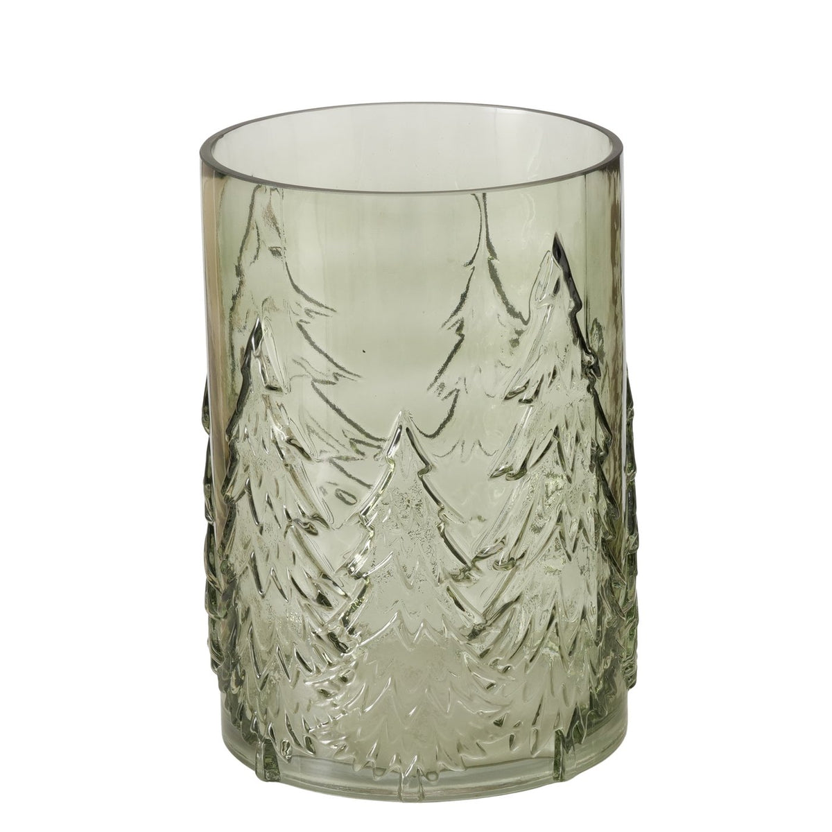 Windlicht Tanny rond gelakt glas 22 cm