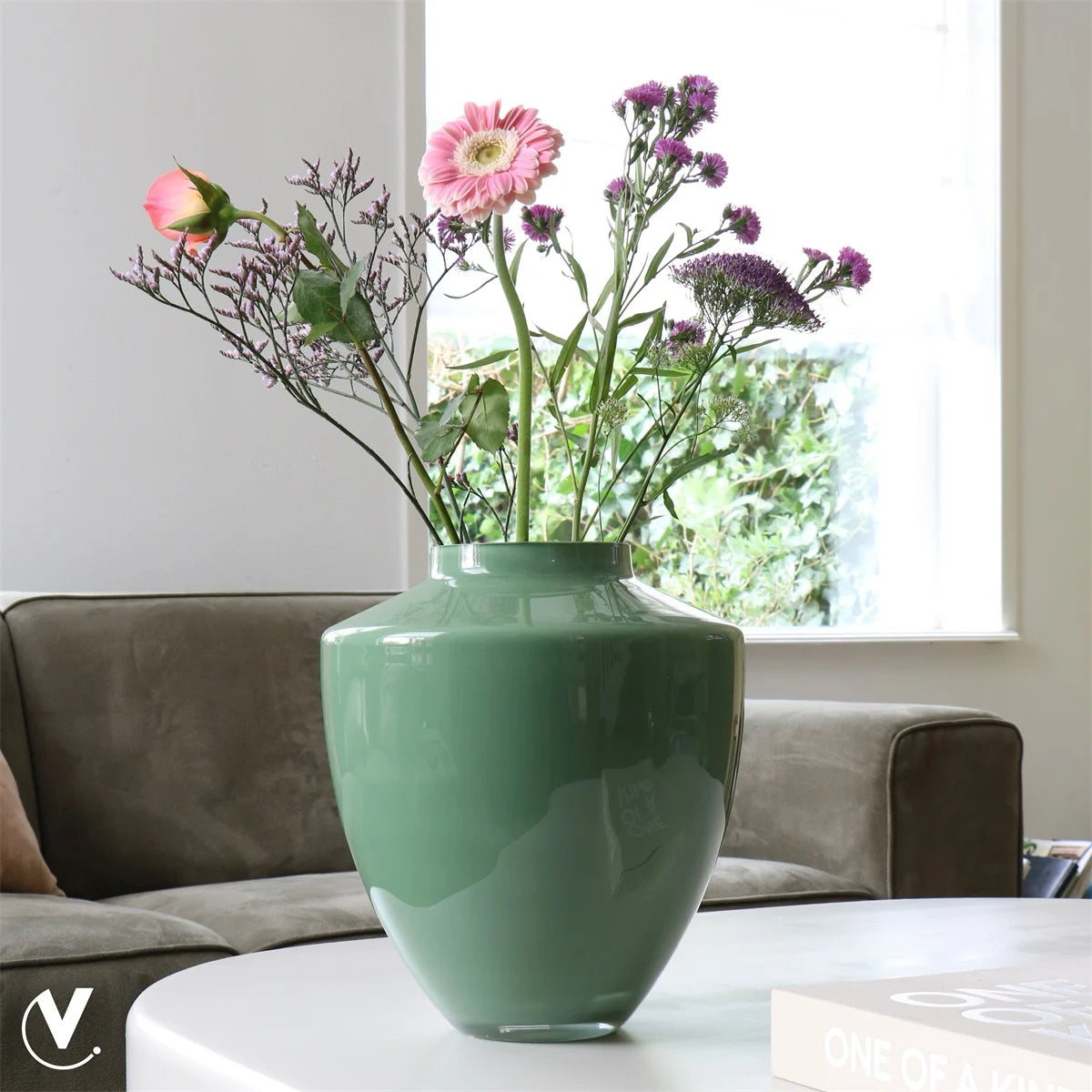 Vase Tugela S pastel green Ø24,5 x H29 cm